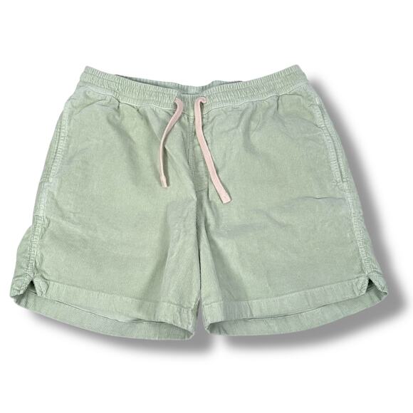 Bear Bottom Corduroy Easy Shorts Men’s Large Soft Green Stretch Drawstring New - Picture 1 of 9